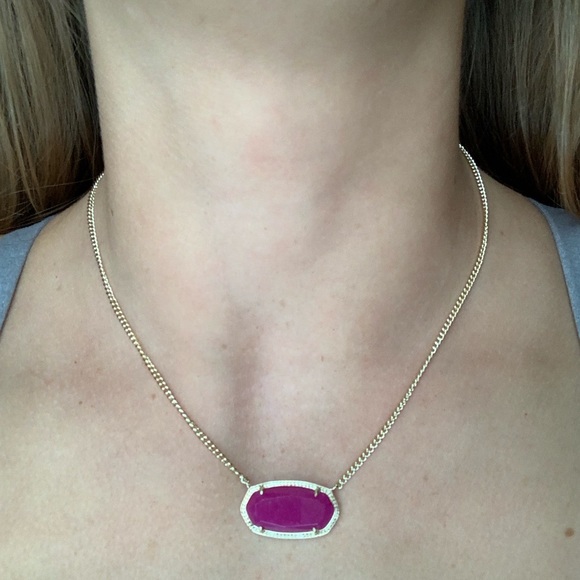 Kendra Scott Pink Stoned Necklace (Dylan) - Picture 3 of 3